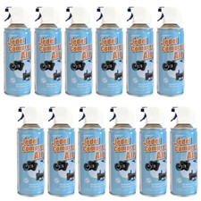 12x Compressed Air Can 400ml Spray Duster Multi Purpose Cleaner Laptop Keyboard