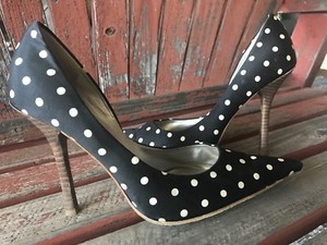 polka dot stilettos