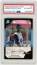 Andrew McCutchen Signed 2005 Bowman Draft Picks #63 PSA DNA RC Rookie Pirates B