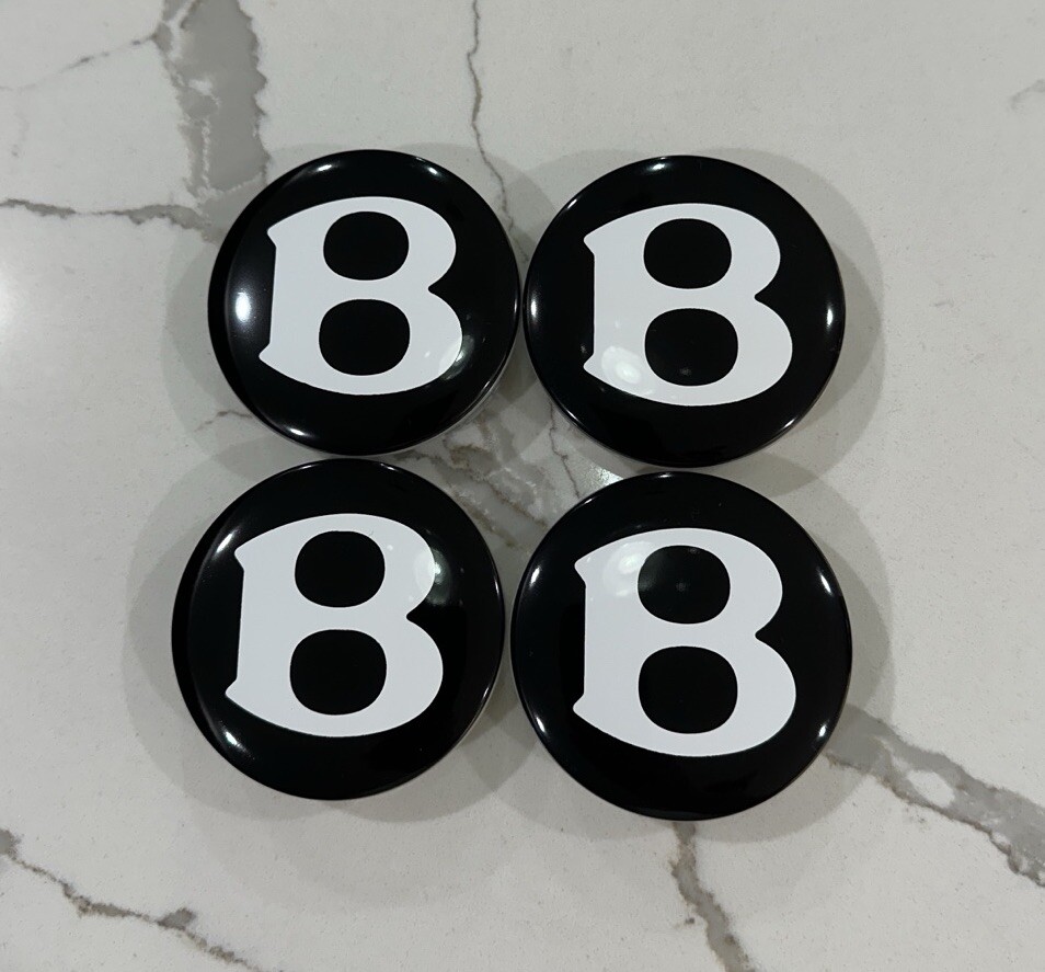 Factory Bentley Center Cap Original Genuine OEM Wheel Black B Small 3W0601170F