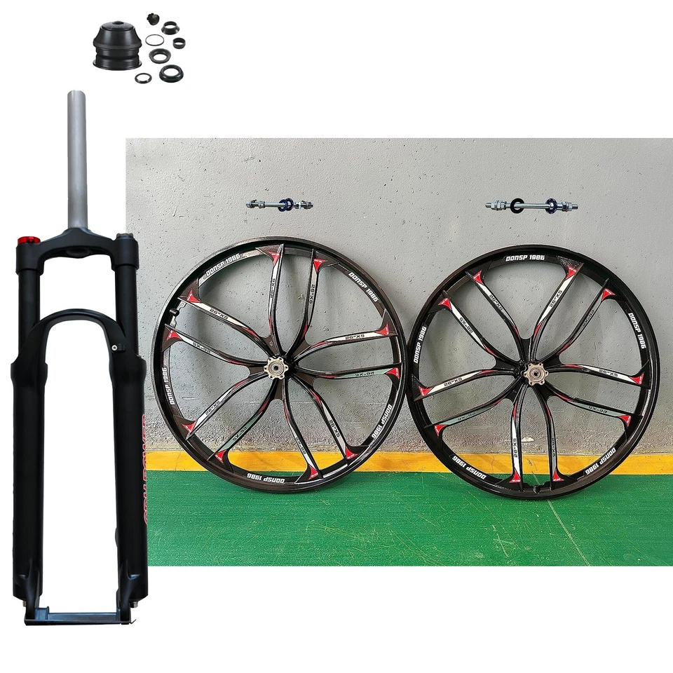 DONSP1986 26" Bike Fork w/Headset, 1-1/8" Threadless and Mag or Spoke Wheel set - Image 4 of 4