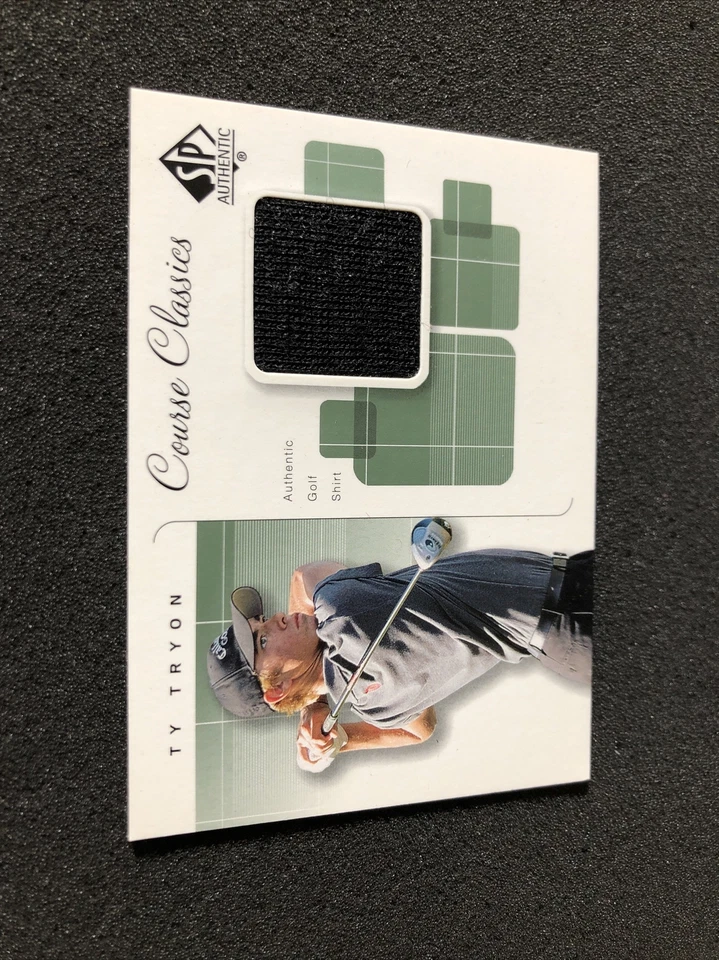2002 Upper Deck SP Authentic TY TRYON #CC-TT Insert COURSE CLASSICS * GAME-USED  - Image 2 of 4