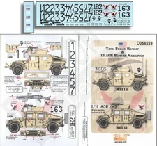 ECHELON DECALS  1/35 Task Force Bandit & 11 ACR Humvee Markings ECH356233