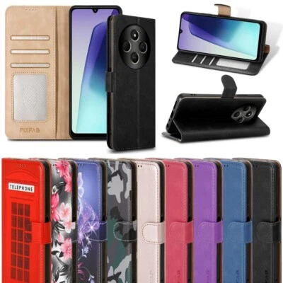 PIXFAB For Xiaomi Redmi 14C / POCO C75 Case, Leather Wallet Flip RFID Stand Phone Cover