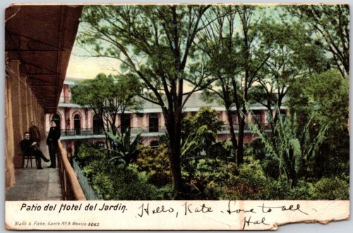 1905 Patio del Hotel Del Jardin Montezuma Costa Rica Postal Publicada - Imagen 1 de 2