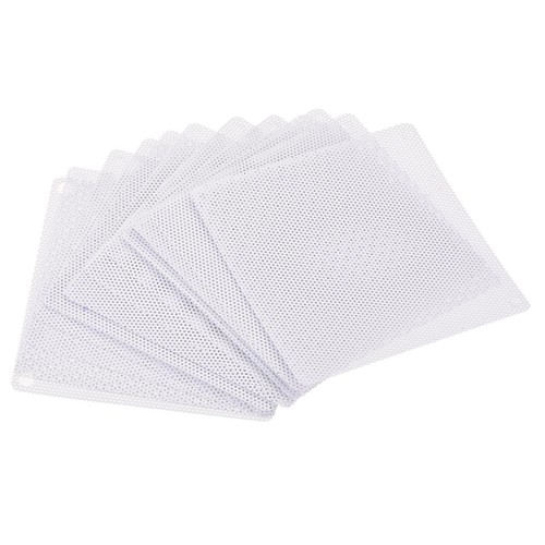 12pcs 80mm Computer Fan Filter Grills PVC Mesh Dustproof Case Cover White