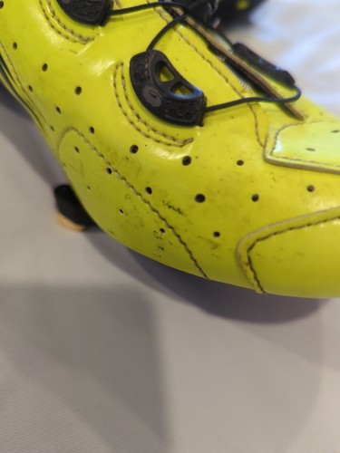 Sidi Wire Carbon Men's Road Cycling 3 Bolt Shoes Black/Fluo Yellow EU 40 Mens 7 - Picture 10 of 24