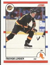 TREVOR LINDEN 1990-91 SCORE BILINGUAL CARD NM-MT+ CONDITION