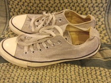 Converse All Star Chuck Taylor Women's Size 8 Low Silver Sneaker Shoes sb9