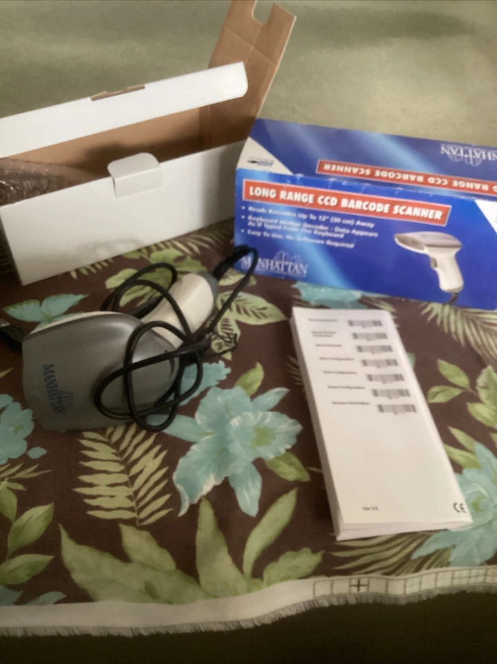 Escáner de código de barras CCD de largo alcance Manhattan SG303 alto rendimiento S/N SG356601 Foto 2 de 4