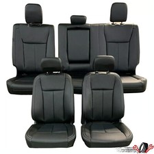 Black Front Rear For 2015-2022 Ford F150 Seat Covers Super Crew Cab Full Set Black Front Rear For 2015-2022 Ford F150 Seat Covers Super Crew Cab Full Set