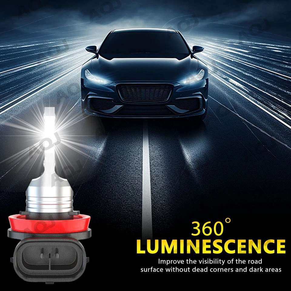 For Ford Fiesta Ikon 2011-2015 H4 9003+H11 LED Headlight Fog Light Hi Lo Beam - Image 3 of 4