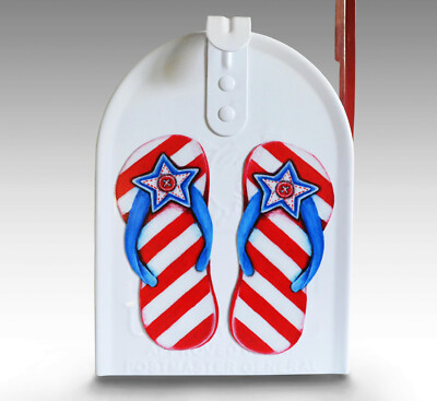 Mailbox Magnet Partial Cover Flip Flops for Door of Mail Box 4th of July