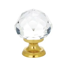 Emtek Diamond Cabinet Knob 1" Polished Brass 86003US3