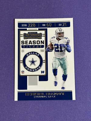 2019 Panini Contenders Ezekiel Elliott #99 Dallas Cowboys (E)