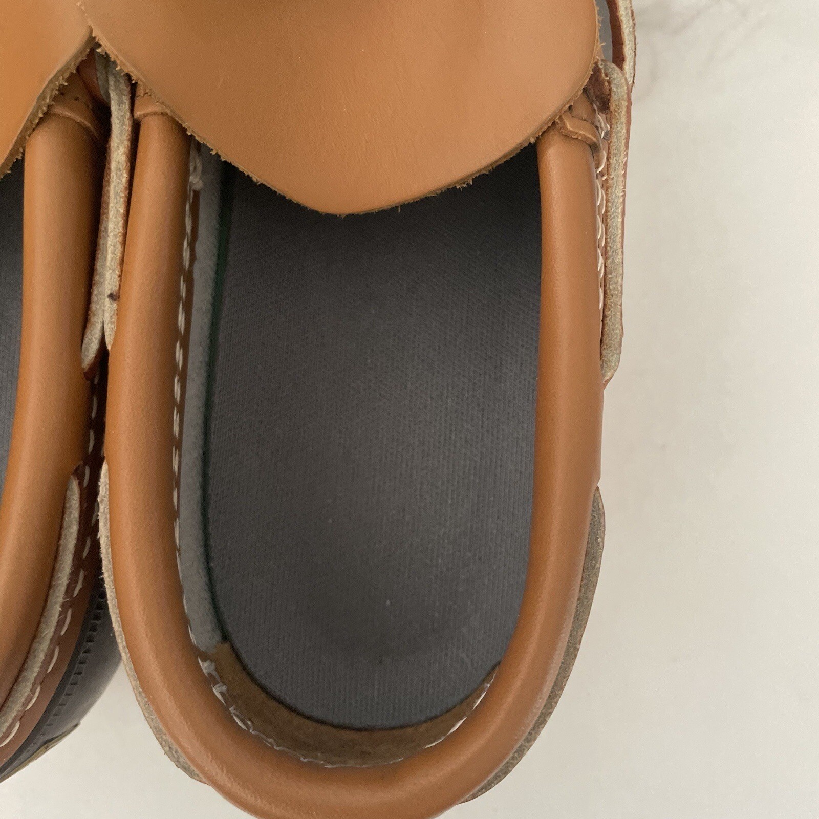 LL Bean Mocs Duck Boots Womens 8 Brown Leather Rubber Rain Waterproof Made USA