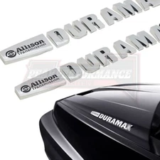 2pc Side Fender Allison Duramax Badge Chrome Emblem For Silverado 2500 3500HD
