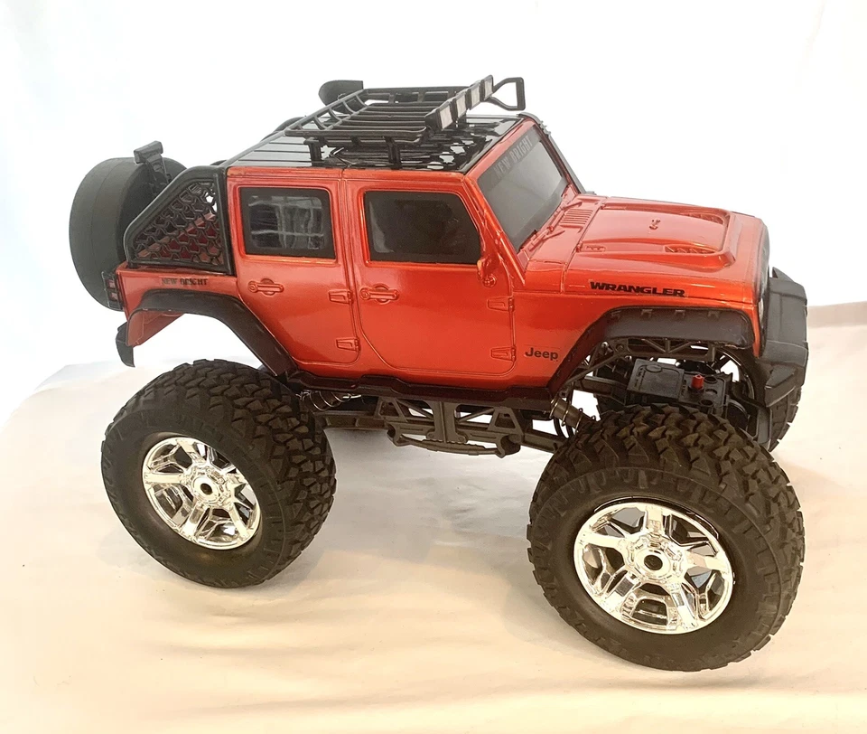 Jeep Wrangler con control remoto 17” de largo metálico naranja-carcasa dura ¡genial!-*LEER Foto 4 de 4