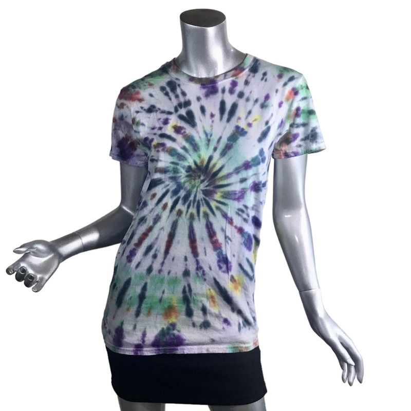 Handmade Tie Dye T Shirt Small 34-36 Gildan Cotton Crew Neck
