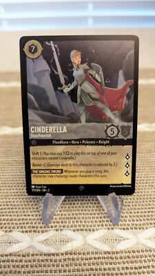 Disney Lorcana Rise Of The Floodborn Cinderella 177/204 Cold Foil SUPER RARE!
