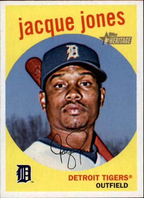 2008 Topps Heritage #315 Jacque Jones SP Detroit Tigers Baseballkarte NM-MT