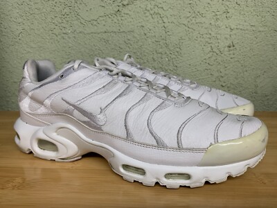RARE Nike Air Max Plus TN Triple White Metallic Silver AJ2029-100