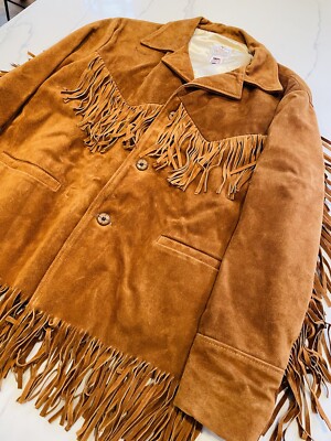 Vintage Mid Western Sport Togs Fringe Deerskin Leather Satin Vintage Mid Western Sport Togs Fringe Deerskin Leather Satin