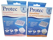 PROTEC DynaFilter Air Cleaning Humidifier Cartridge  K14-3W Lot of 2 {6 filters}