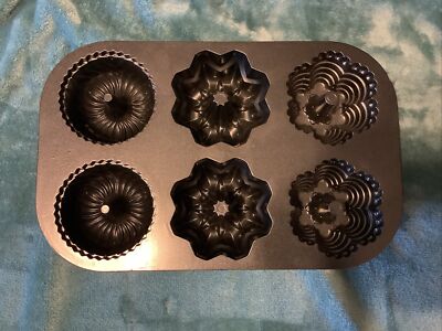 Nordic Ware Multi Mini Bundt Non Stick Cake Pan Bakes Bundt Cakes Cup  Volume
