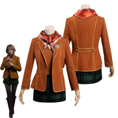 Resident Evil 4 Ashley Graham Uniform Anzug Cosplay Kostüm Halloween Party Kleid