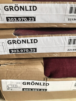 Ikea Gronlid Tallmyra dunkelrot 2er Schlafsofa Bezug inkl. Armlehnenbezüge