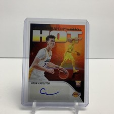 2023-24 Hoops Hot Signatures Rookies #20 Colin Castleton RC - LA Lakers
