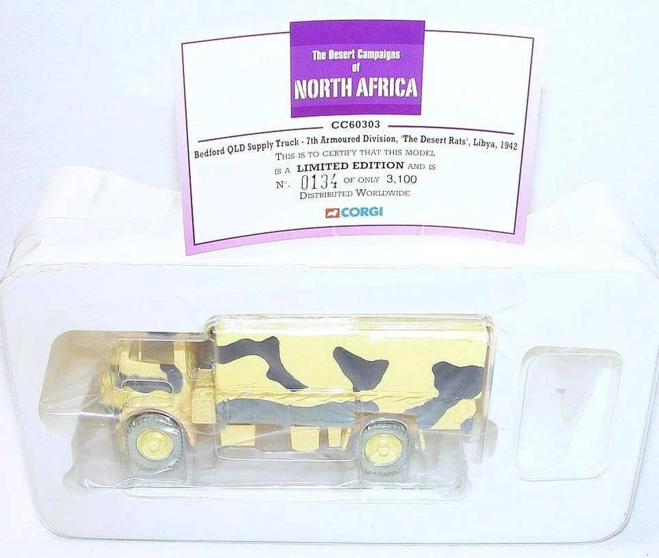 Corgi World War II 1:50 British Army BEDFORD QLD NORTH AFRICA Supply Truck MISB! - Image 4 of 4