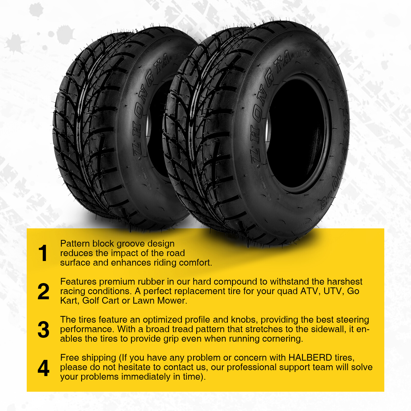 For Tires 19x7x8 Tubeless Go Kart Street Mini Bike Sport ATV Tire 4Ply