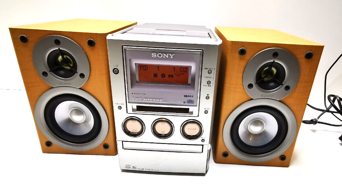 Sony Cmt-m100md CD Radio Cassette Mini Disc Micro Hi-fi Component
