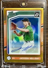 2024 Donruss Optic Rated Prospect Rookie Jackson Holliday Gold Rc Autograph 8/10