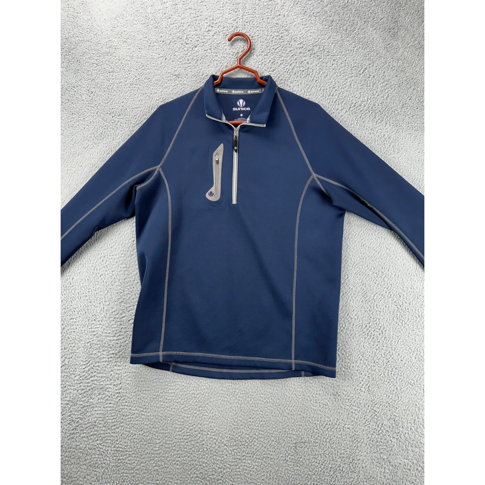 Camisa Pullover de Golf Sunice Adulto Grande Azul Cuarto Cremallera Ligera Atlética Hombres Foto 2 de 4