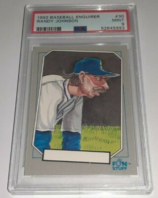 1992 Baseball Enquirer Card #30 Randy Johnson Graded PSA 9 Mint Pop 4 No 10's