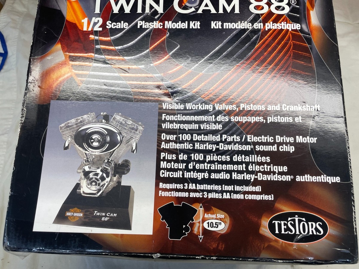 Testors New Harley Davidson Visible Twin Cam 88 Model Kit Rare 1/2
