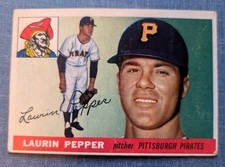 1955 TOPPS BASEBALL #147 LAURIN PEPPER PITTSBURGH PIRATES 