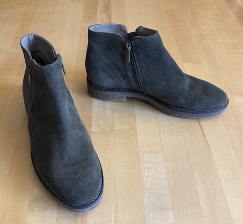 Italeau Foliana Suede Boots Waterproof Moss Green Size 42 US 11 Italy $399 - Picture 7 of 13