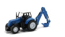 NEWRAY, Tracteur avec pelle retro bleu, échelle 1/32, NEW05683C