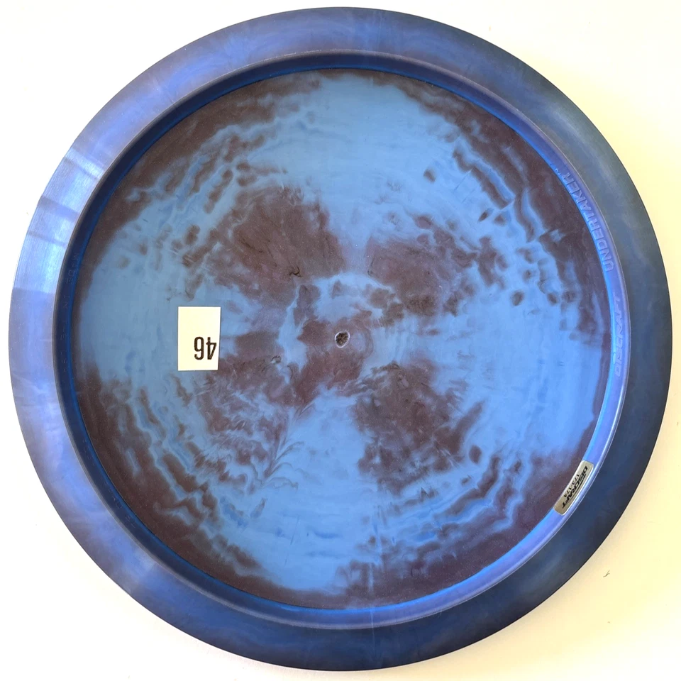 Disco de golfe driver Discraft ESP Undertaker 175g roxo/azul redemoinhos beleza novo - Imagem 2 de 3