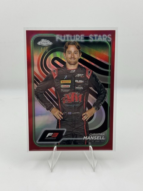 2024 Topps Chrome Formula 1 - F2 Christian Mansell #64 Red 4/5