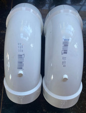 Charlotte Pipe 3 in. PVC DWV 90-Degree Hub x Hub Long Sweep Elbow - 2 PACK