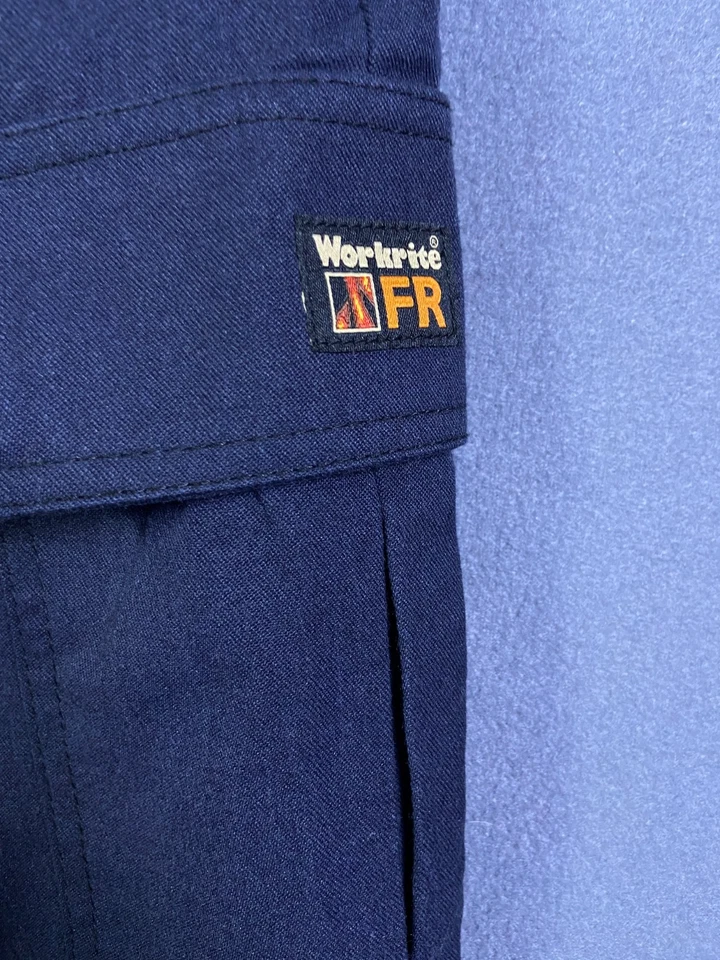 Workrite FR Pants Mens 40x37 (36) (no tag) Navy Flame Resistant Nomex 2112 Cat 2 - Image 3 of 4
