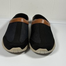 Easy Spirit Shoes Womens Size 8 Black Brown Slip On Clog Mule E360 Comfort
