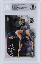 Mia Yim WWE Signed 2020 Topps Chrome Refractors #88 Beckett Fanatics Rated Card
