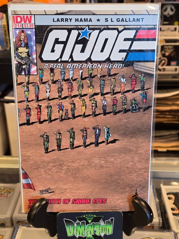 GI JOE #214 A REAL AMERICAN HERO 2ND PRINT IDW DEATH OF SNAKE EYES 2015