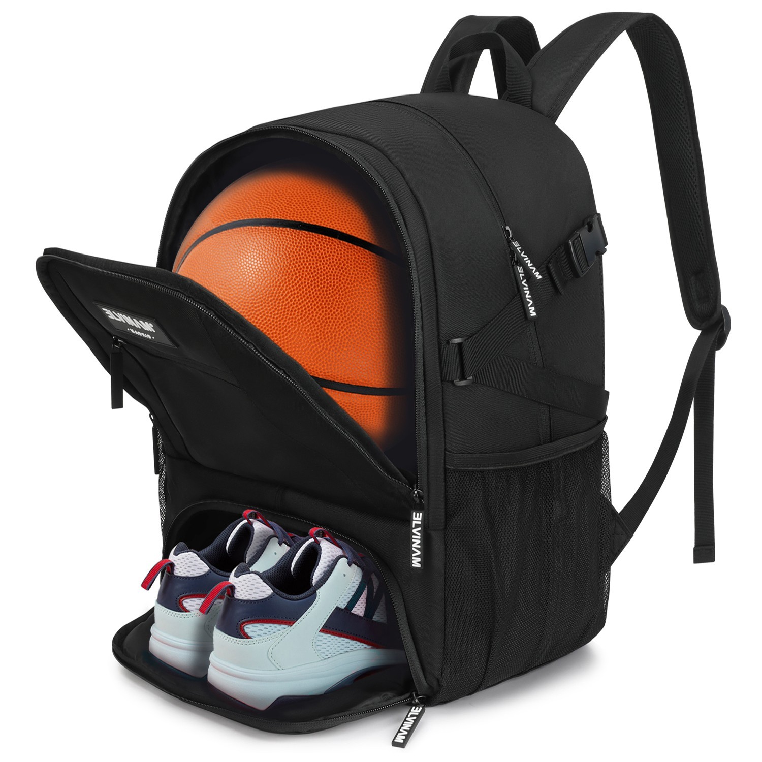 Mochila Baloncesto Unisex Grande con Compartimento para Balón y Zapatillas